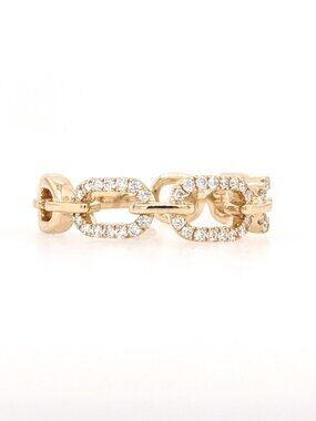 Interlocking Earth-Mined Diamonds Band in Solid 14K Yellow Gold